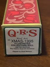 QRS Illustrated Collector Roll XMAS 1995  Christmas Player Piano Roll