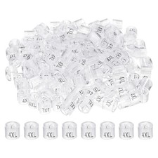 140 Pcs Clothes Hanger Markers, 4XL Size Tag Fit 3mm Rod, Clear