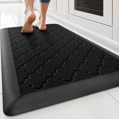 4/5 Inch Thick Anti-Fatigue Kitchen Mat Water Resistant Non-Slip Kitchen Floor M