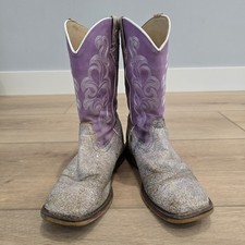 ROPER Little Kids Cowgirl Boots Girls 2 Western Rodeo Glitter Sparkle Purple