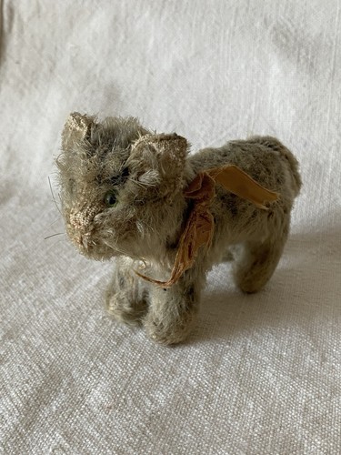 Tiny Steiff cat - 7cm - 1950s - antique/old/teddy/bear - Picture 1 of 20