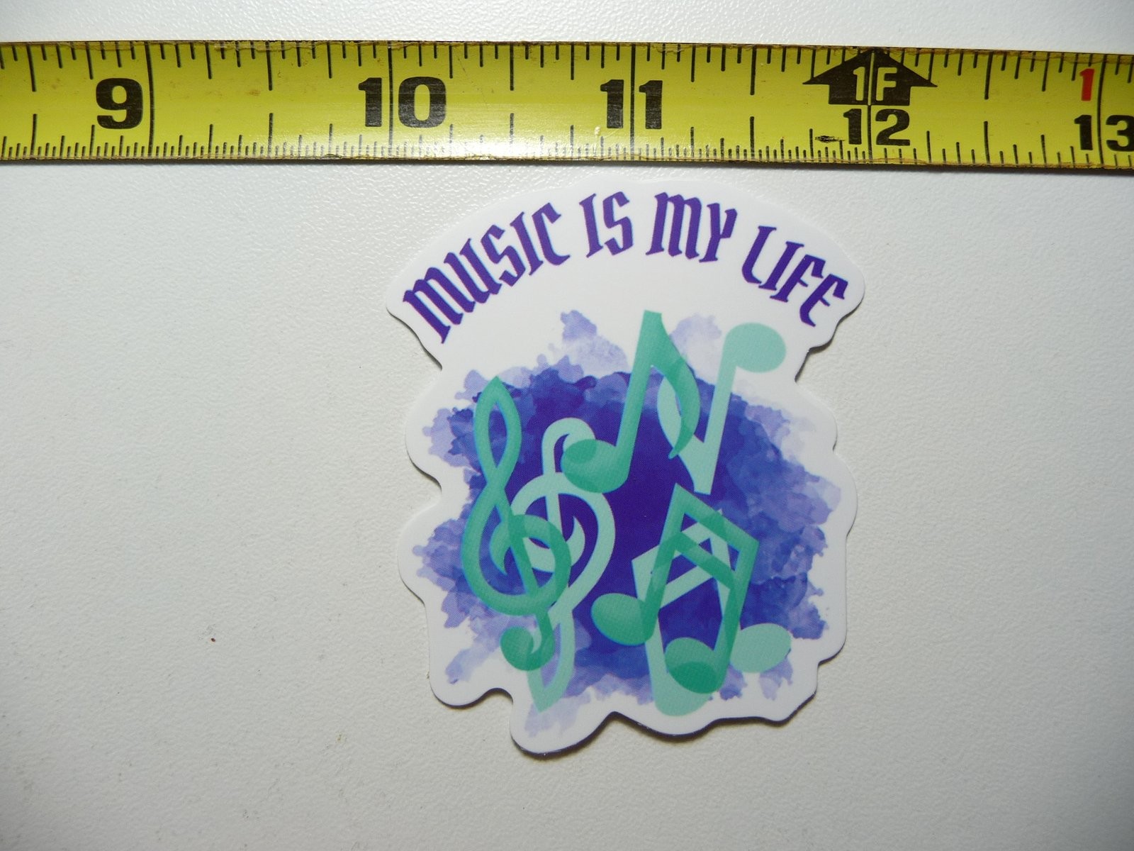 Music Lover Watercolor Note Decal Sticker for Fans and Bands