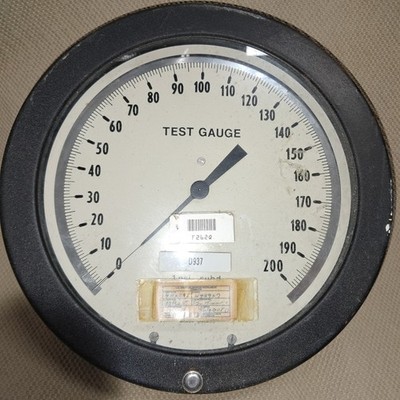 Test Pressure Gauge 10'' diameter, 0 to 200psi