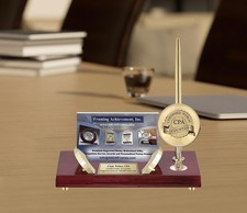 Engrave business card holder pen CPA congratu...