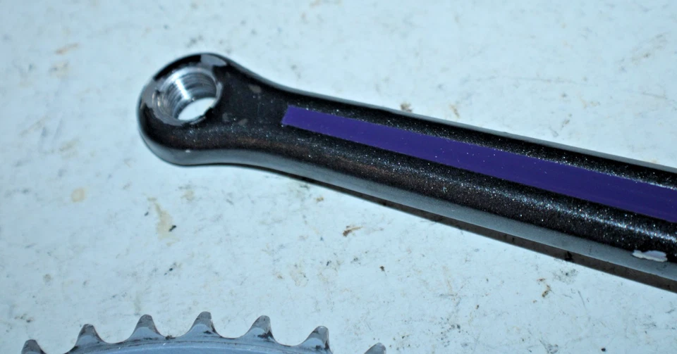 ¡Juego de bielas de bicicleta Stronglight 1972 vintage plateadas/negras 165 mm 52/42T bicicleta de carretera JIS! Foto 2 de 4