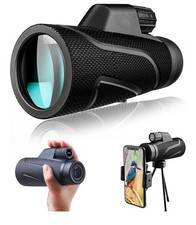 12x42 Monocular Telescope HD Waterproof Compact Monoculars Phone Adapter Tripod