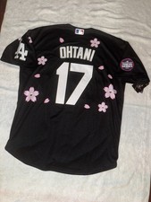 Shohei Ohtani Los Angeles Dodgers Tokyo Series Black Jersey Size XL