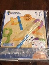 Learning Resources Number Construction - 55 Pieces, Ages 3 Grades PreK New