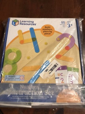 Learning Resources Number Construction - 55 Pieces, Ages 3+ Grades PreK+ New