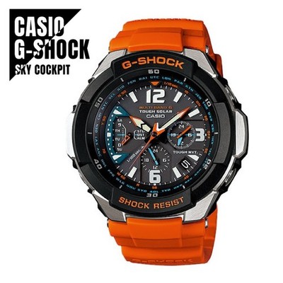 【極美品】G-SHOCK SKY COCKPIT GW-3000M-4AJF CASIO G-Shock Sky Cockpit GW3000M-4A Orange Solar Radio Controlled