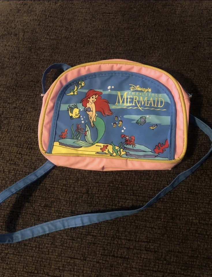 Mini Cartera Bolso de Mano Vintage Años 90 Disney Sirenita Ariel Niños Difícil de Encontrar Foto 2 de 4