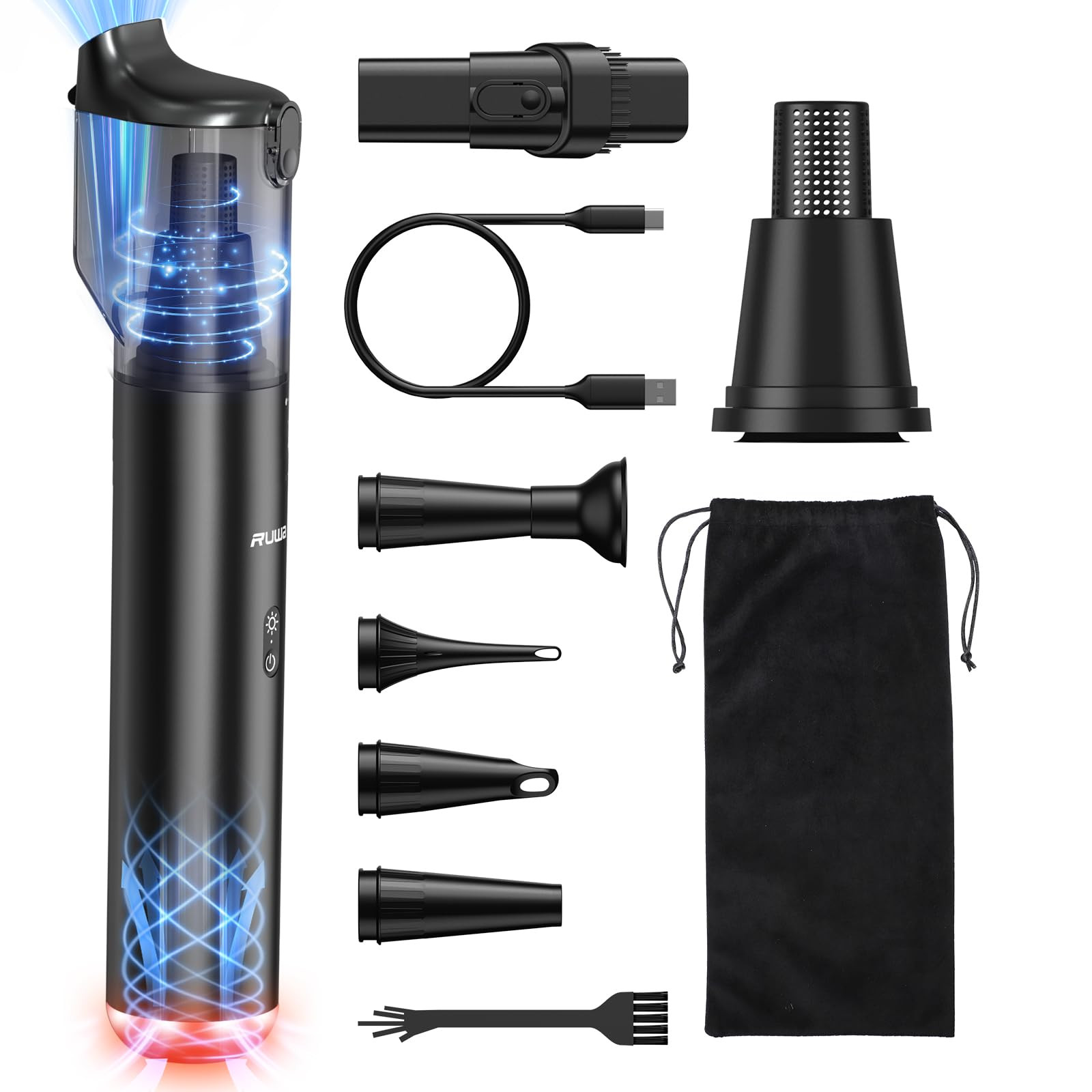 Car Vacuum Cleaner Handheld Vacuum Cordless, Hand Vacuum Rechargeable with 14...