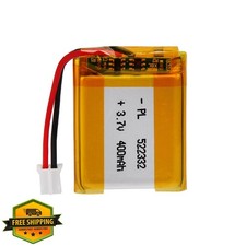 AKZYTUE 3.7V 400mAh LiPo Battery, JST PH2.0mm, Bluetooth Speaker Replacement
