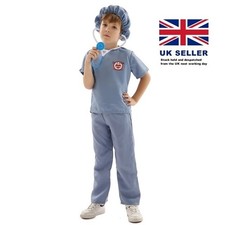 Forever Young Kids Children's ER Scrubs Doctor Roleplay Fancy Dress Costume 3-5