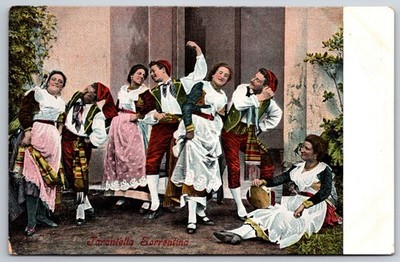 Tarantella Sorrentina De Luca Gentile Naples Italy UNP DB Postcard XD12