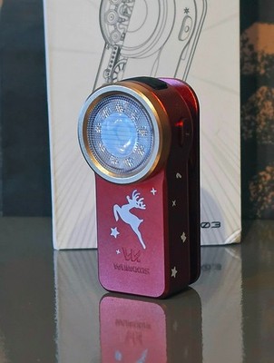 Mini Clip LED Taschenlampe WURKKOS HD03 USB-C in Rot/Gold Limited Deer Edition