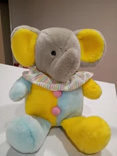 Vintage Dakin Cubbies Elephant Clown Jester Blue Plush 1985 Stuffed Toy 12"
