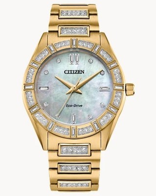Citizen EM1022-51D Eco-Drive 34MM Women's Gold-Tone Stainless Steel Watch