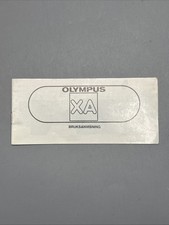Olympus XA Bruksanvisning #E3