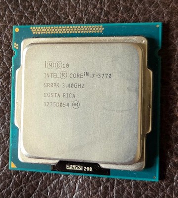 Intel Core I7-3770 Processor (3.40GHz, 4 Cores, Socket H2 LGA-1155) - SR0PK