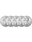 Random Date American Silver Eagle Coin 1 oz $1 - BU - Five 5 Coins
