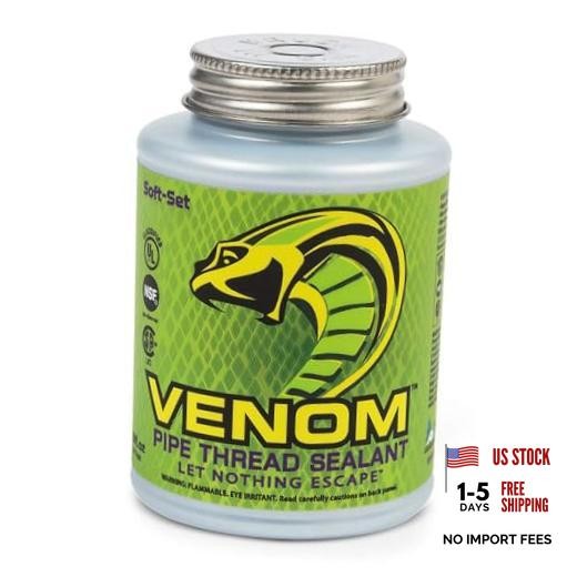 Venom Pro-Grade Pipe Thread Sealant, 8 fl. oz. 8oz