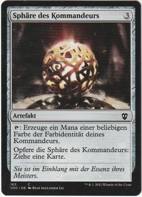   1 MAGIC The Gathering SPHÄRE DES KOMMANDEURS Artifact VOC/DE NM/EX