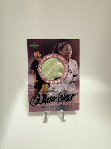 2025 Parkside NWSL Vol 2 Christen Press Last Game Used Ball Relic Sick Patch /50