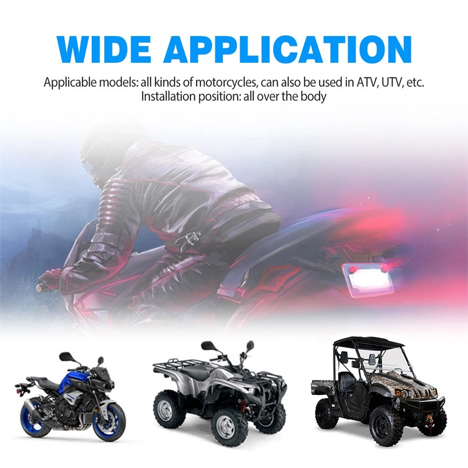Tira de luces LED RGB de neón para motocicleta 12 piezas luz para ATV para AUXITO Honda Foto 2 de 4