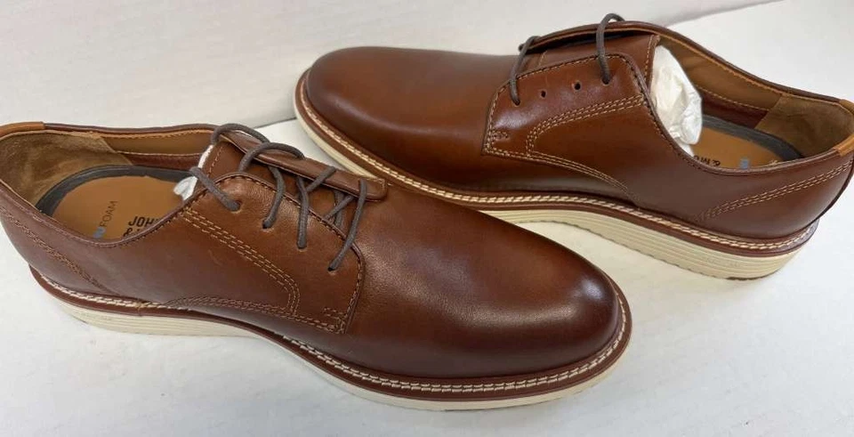 Johnston & Murphy Upton Puntera Lisa Bronceado Grano Completo 11 M EE. UU. Foto 4 de 4