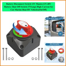 Battery Disconnect Switch 12V Master,12V-48V Battery Shut Off Switch 275Amps ...