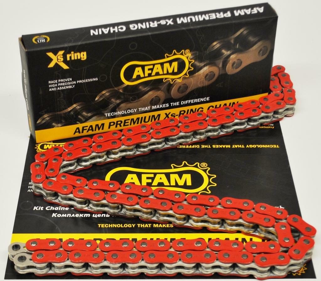 AFAM 530 Pitch 94 Link Red Chain With Joining Link for sale online