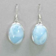 Larimar Solid 925 Sterling Silver Beautiful Handmade Women Gift Earring, M619