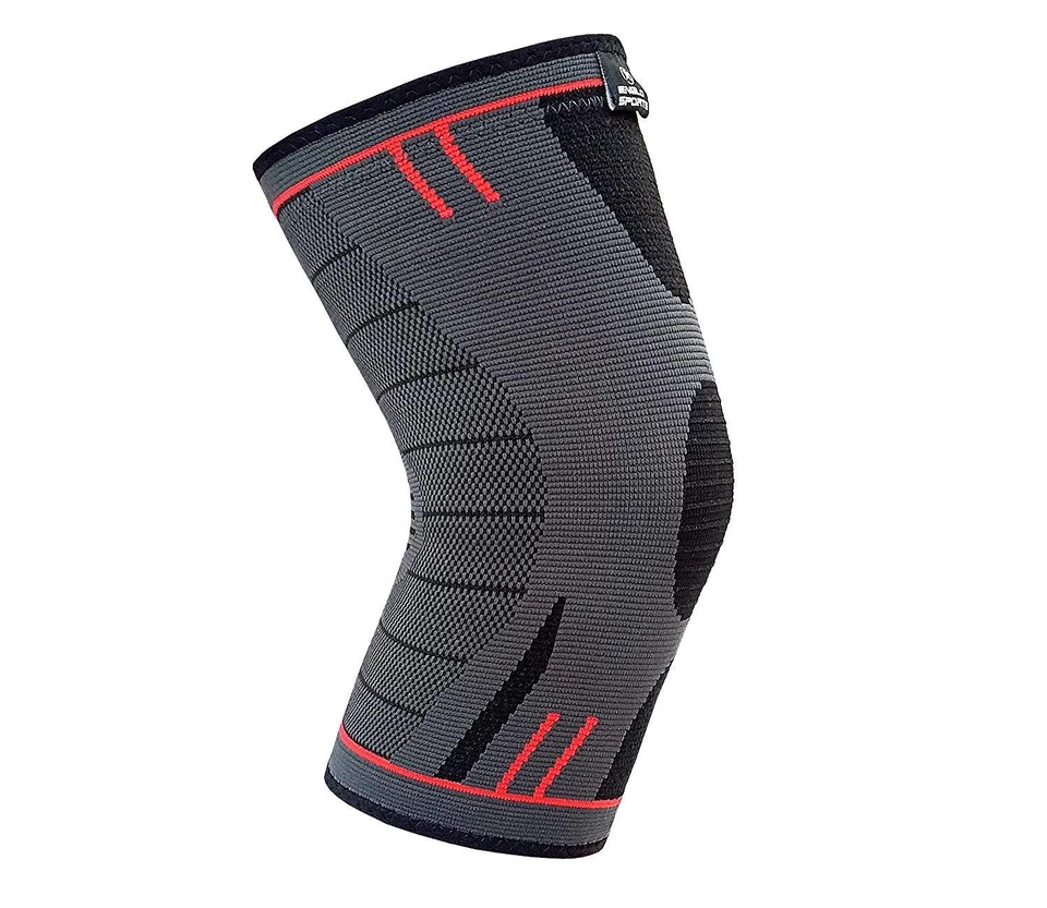 KNEE Compression Sleeve Supports Movements Arthritis Pain Crossfit Gym SPORTING - Image 2 of 4