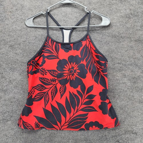 Axcelerator Speedo Tankini Womens Large Red Floral Swimwear
