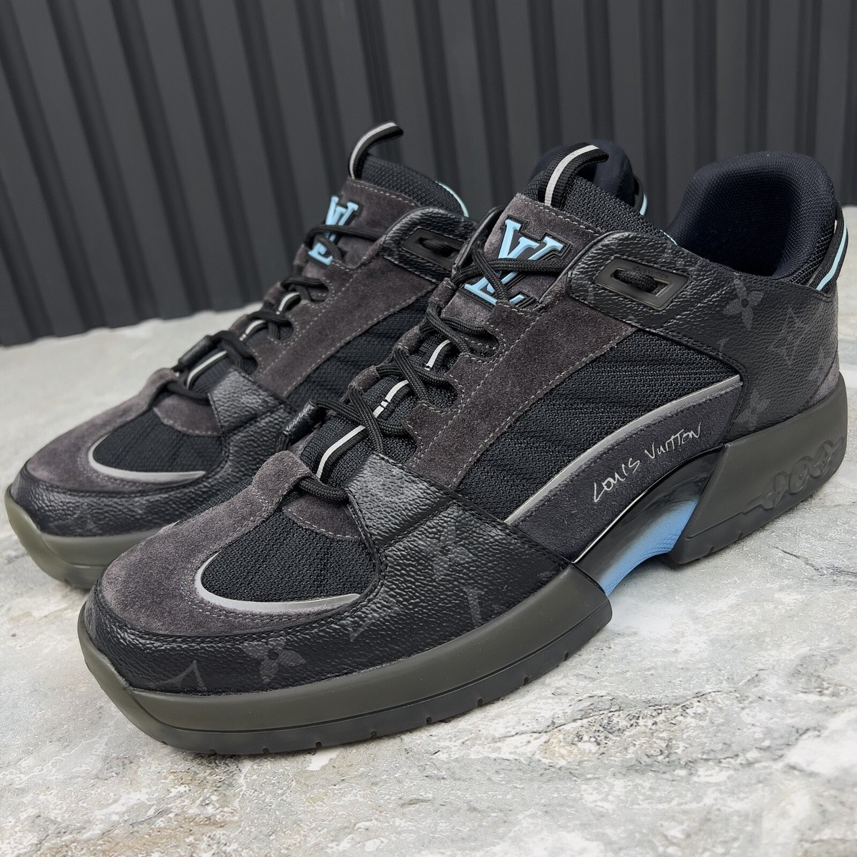 Louis Vuitton Lucien Clarke Sneakers Black Monogam Cavas 10