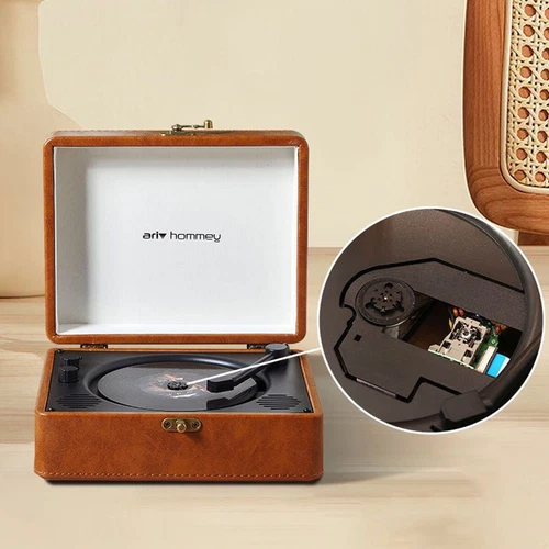 CD Player Retro Suitcase Desktop Bluetooth 5.0 with Speaker CD-R CD-RW CD-WMA AU - Picture 4 of 7