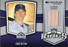 Todd Helton relic bat patch baseball card 2004 Donruss Bat Kings #BK9 LE 92/250