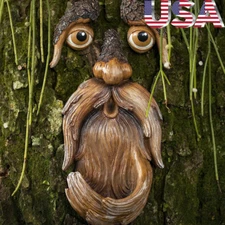 Unique Bird Feeders for Outdoors-Old Man Tree Face Art Decorations
