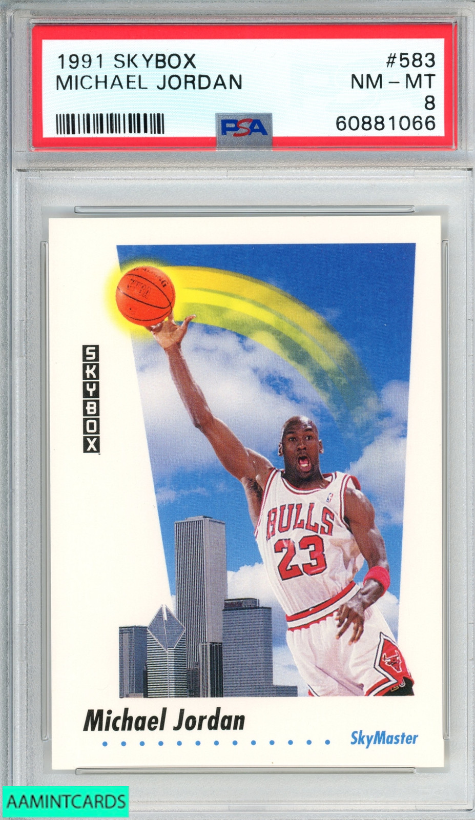 1991 SKYBOX MICHAEL JORDAN #583 CHICAGO BULLS HOF PSA 8 NM-MT