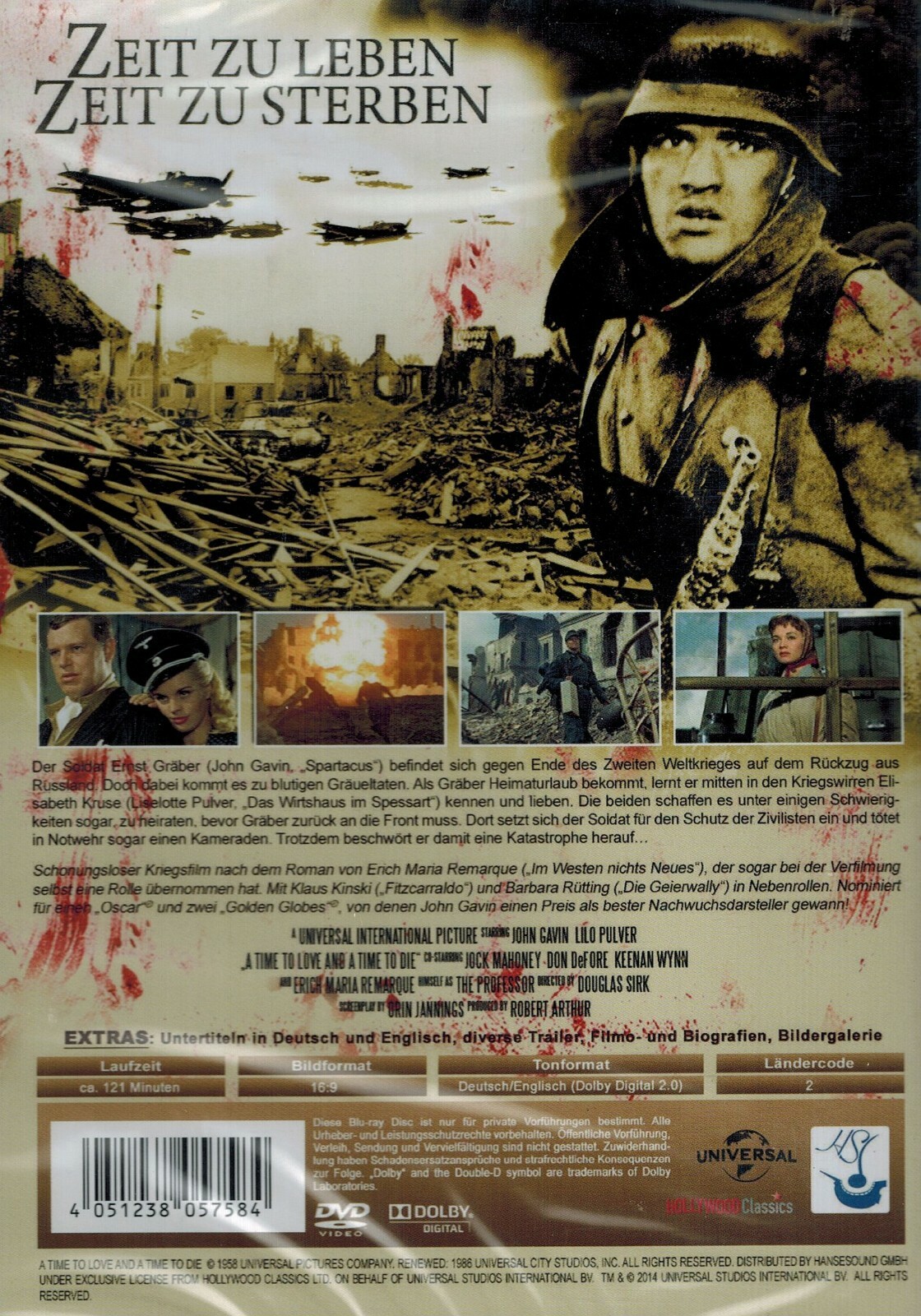 Zeit Zu Leben Zeit Zu Sterben Arte DVD NEU/OVP - Zeit zu leben Zeit zu sterben (1958) - John Gavin & Lilo