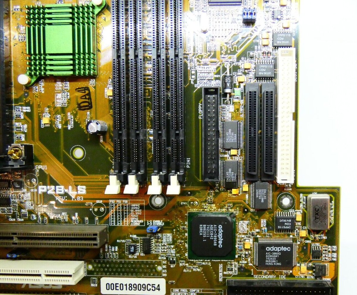 ASUS P2B-LS Motherboard Intel 440BX REV: 1.03 BIOS.1012 with I/O