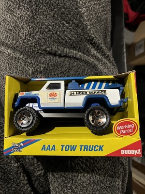 1989 Buddy L AAA Towing Tow Truck Pressed Steel & Plastic 7 1/2 Inches