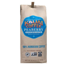 Kauai Coffee 100 Hawaiian Peaberry Whole Bean Coffee - 1 lb