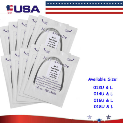 10 pcs Dental Orthodontic Round Arch Wire Super Elastic NITI Ovoid Form Sizes US