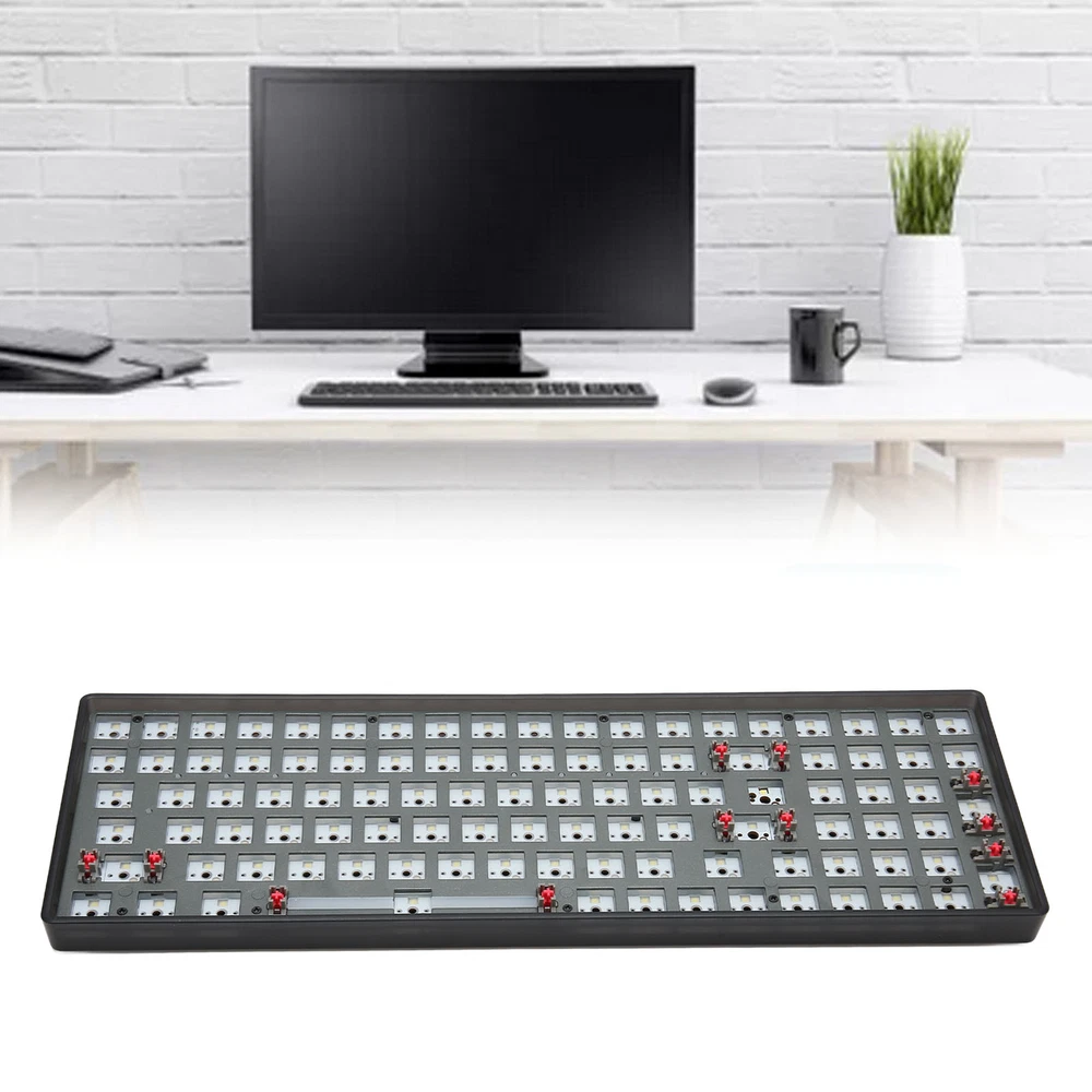 96-Key Hot-Swappable Mechanical Keyboard DIY Kit with 5-Pin Switches