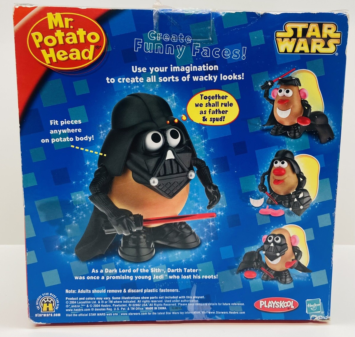 Star Wars Darth Tater Mr Potato Head Playskool Hasbro Darth Vader