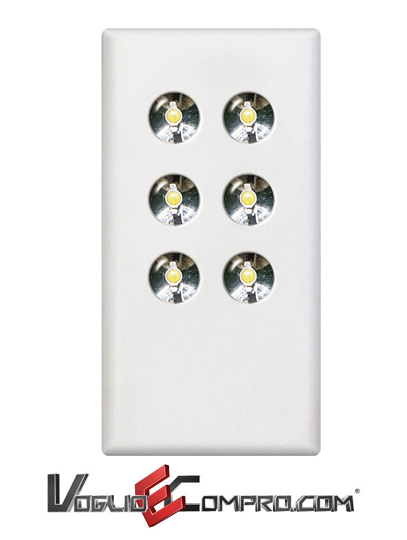 Lampada Frutto da Incasso 6 LED Alta Luminosità Bianco Vimar Plana