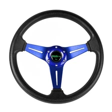RASTP Universal Racing Steering Wheel 13.8”/350mm 6 Bolts Grip Vinyl Leath