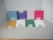 8 Flat Quaters Craft Fabric 18" X 22" 100 Cotton Lot Of 8 NIP Variety
